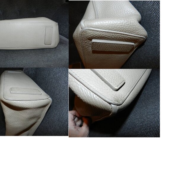 All Saints Mast Taupe Pebbled Leather Convertible Crossbody Shoulder Tote Bag - Picture 10 of 16